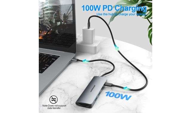 Hub USB-C 7 in 1 PD 100W