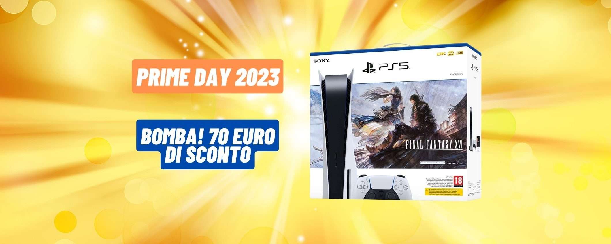 Prime Day 2023 SHOCK: PlayStation 5 in offerta con 70 euro di sconto