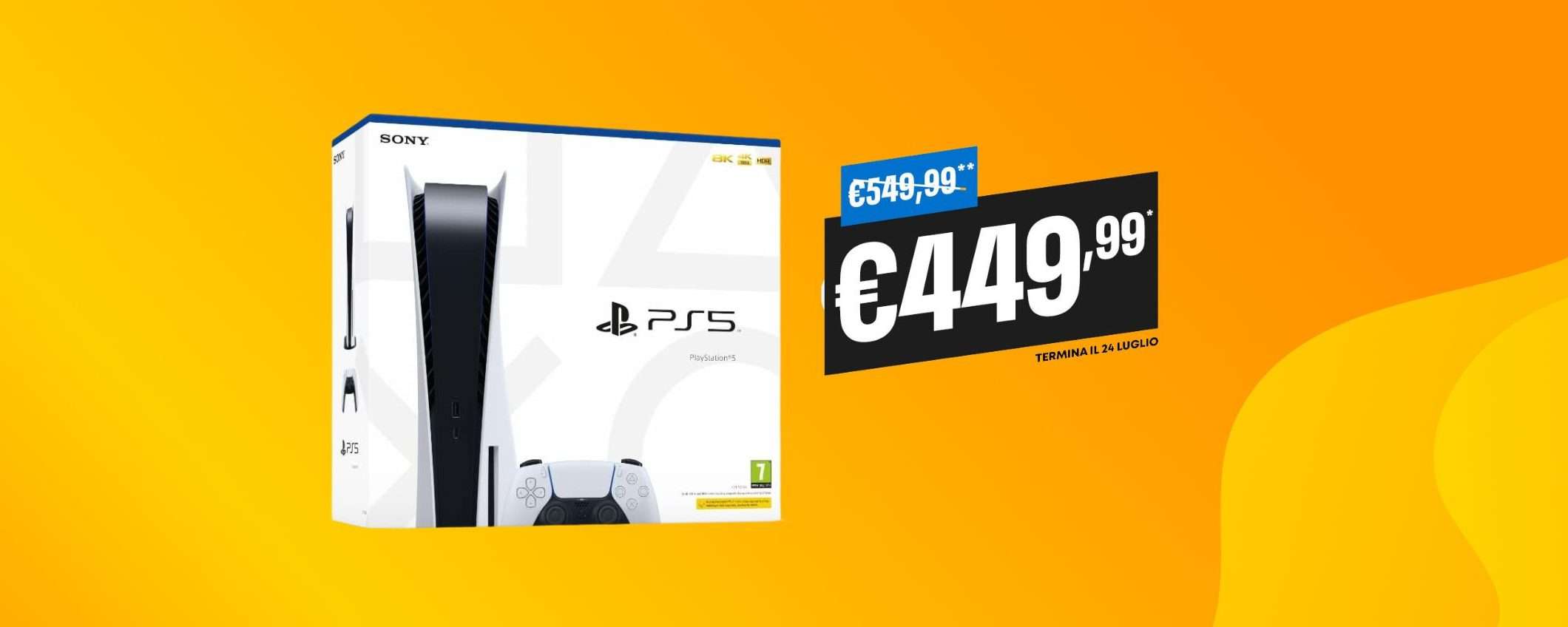 Offerta PlayStation 5 con lettore disco a 449 euro: acquistala SUBITO