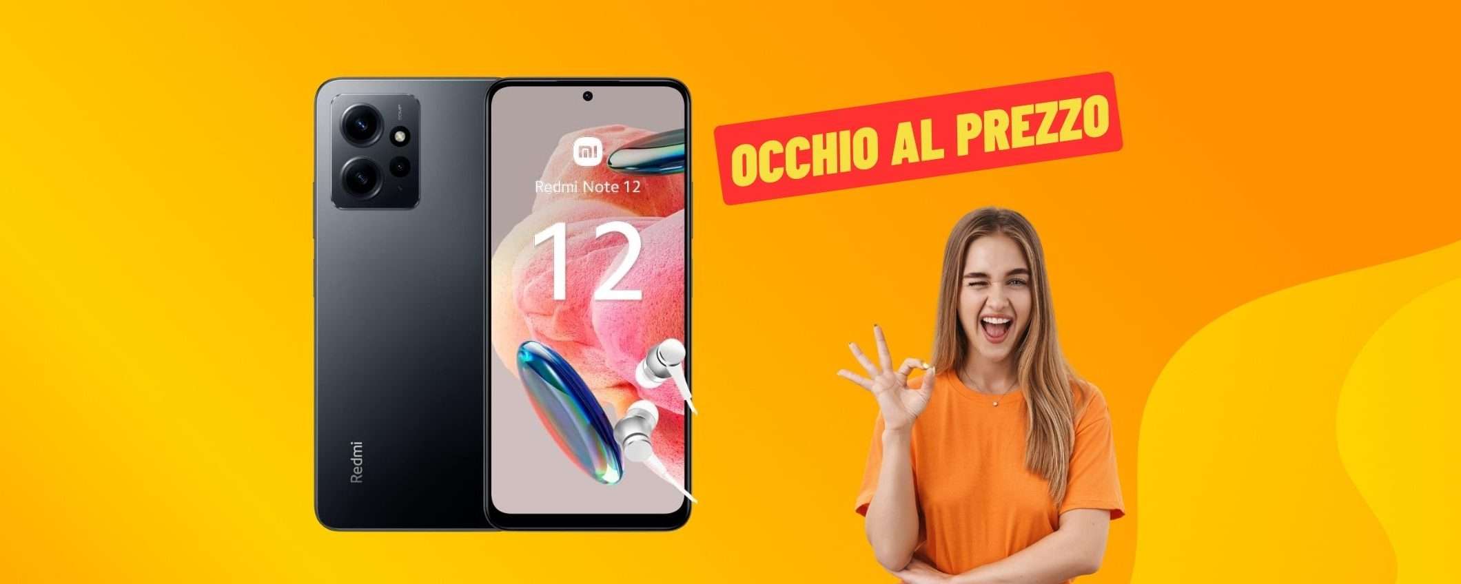 Redmi Note 12 con 120Hz e tripla fotocamera: ottimo sconto al 48%