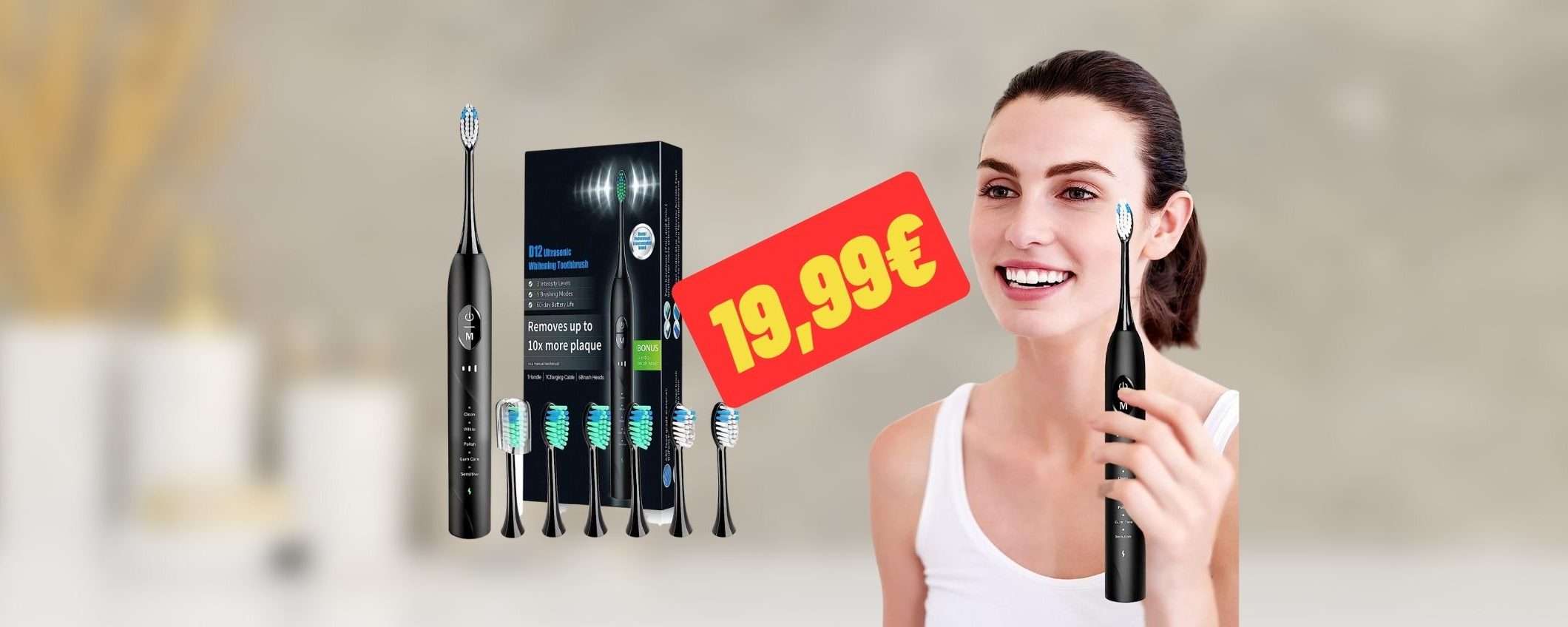 Spazzolino Elettrico sonico: SUPER SCONTO Amazon a meno di 20 euro