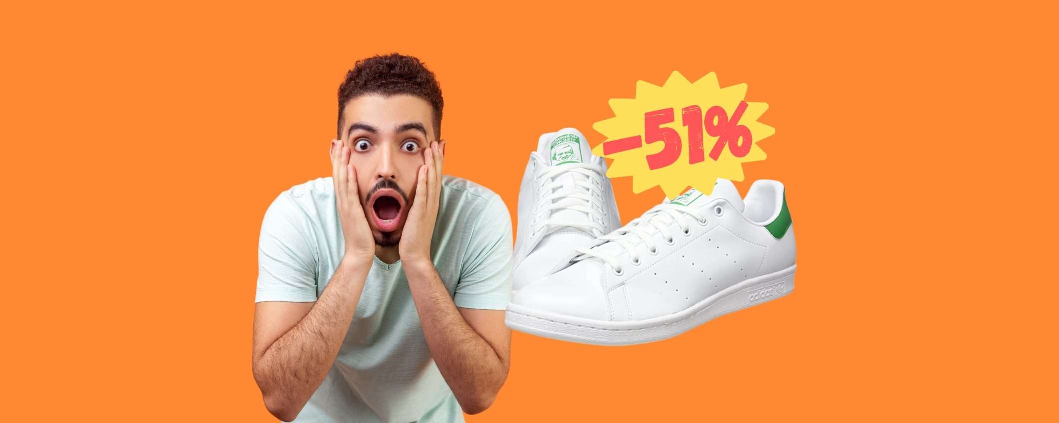 Adidas Stan Smith su Amazon a PREZZO DIMEZZATO (-51%)