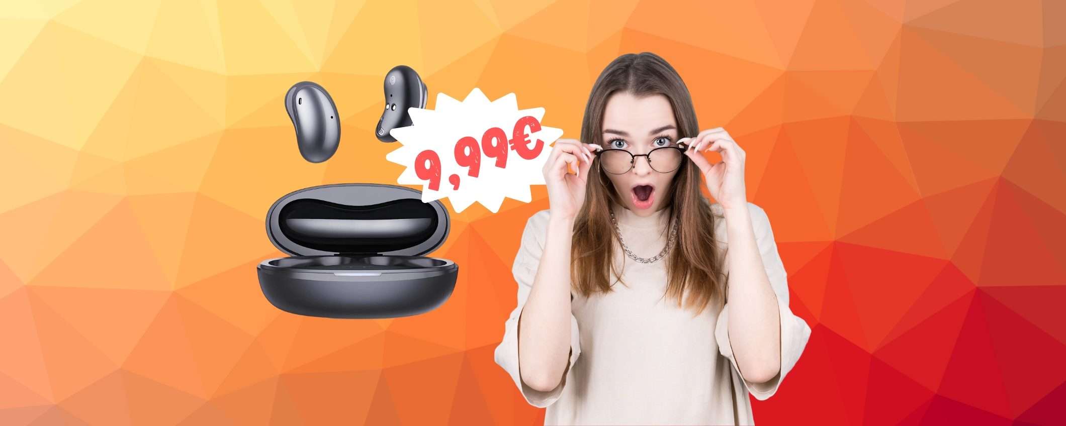 Amazon a briglie scolte: cuffiette Bluetooth SPETTACOLARI a 9,99€