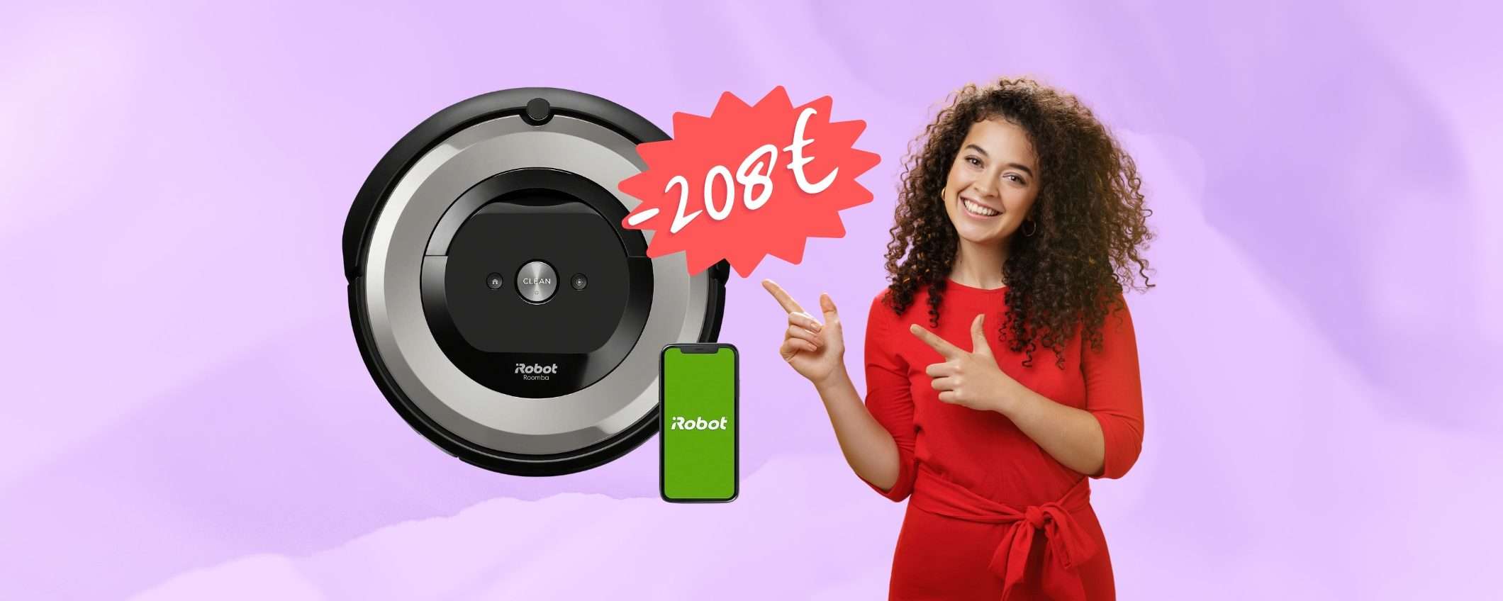 Amazon spacca il web: iRobot Roomba e5 a 208€ in MENO