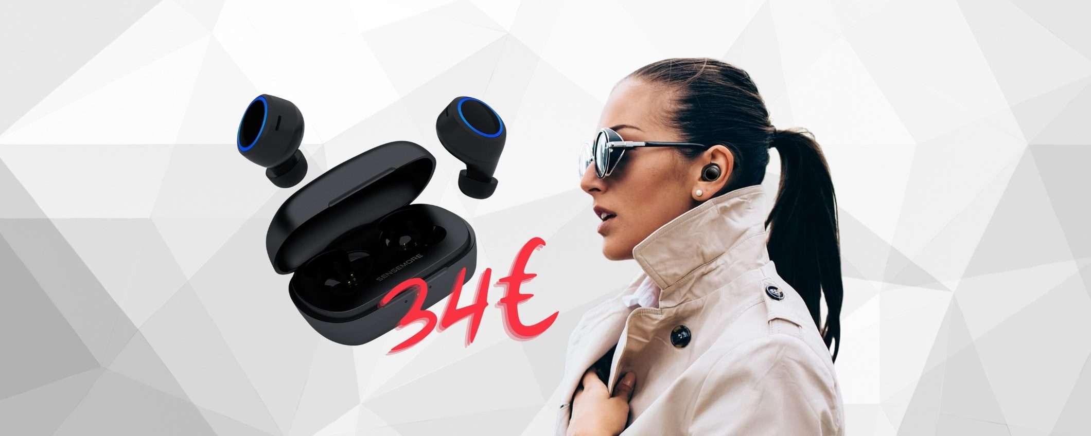 Auricolari wireless Creative Sensemore Air a prezzo WOW (34€)