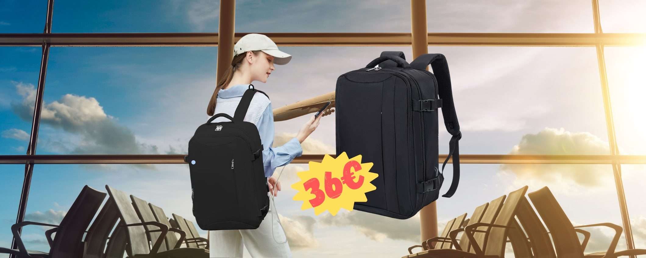 Bagaglio a mano Ryanair? Lo zaino perfetto costa solo 36€