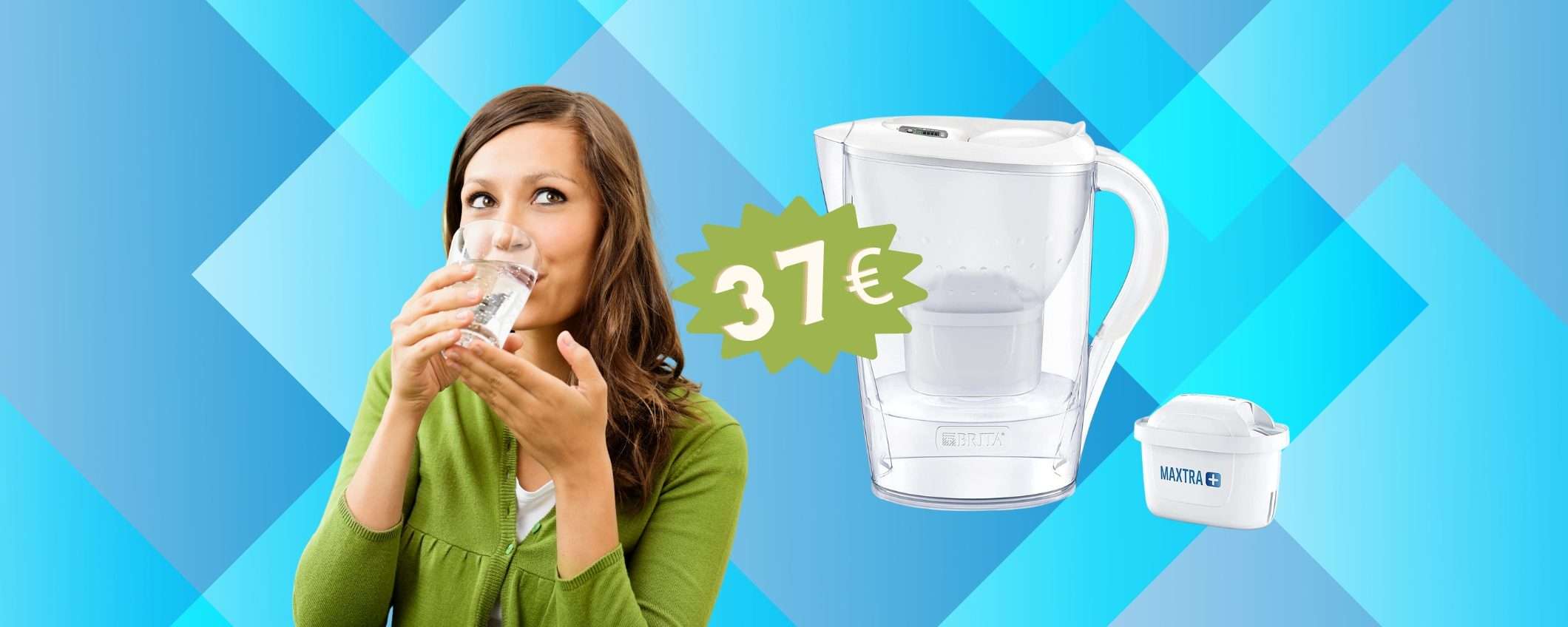 Bevi l'acqua pulita e buona con la caraffa filtrante BRITA a 37€