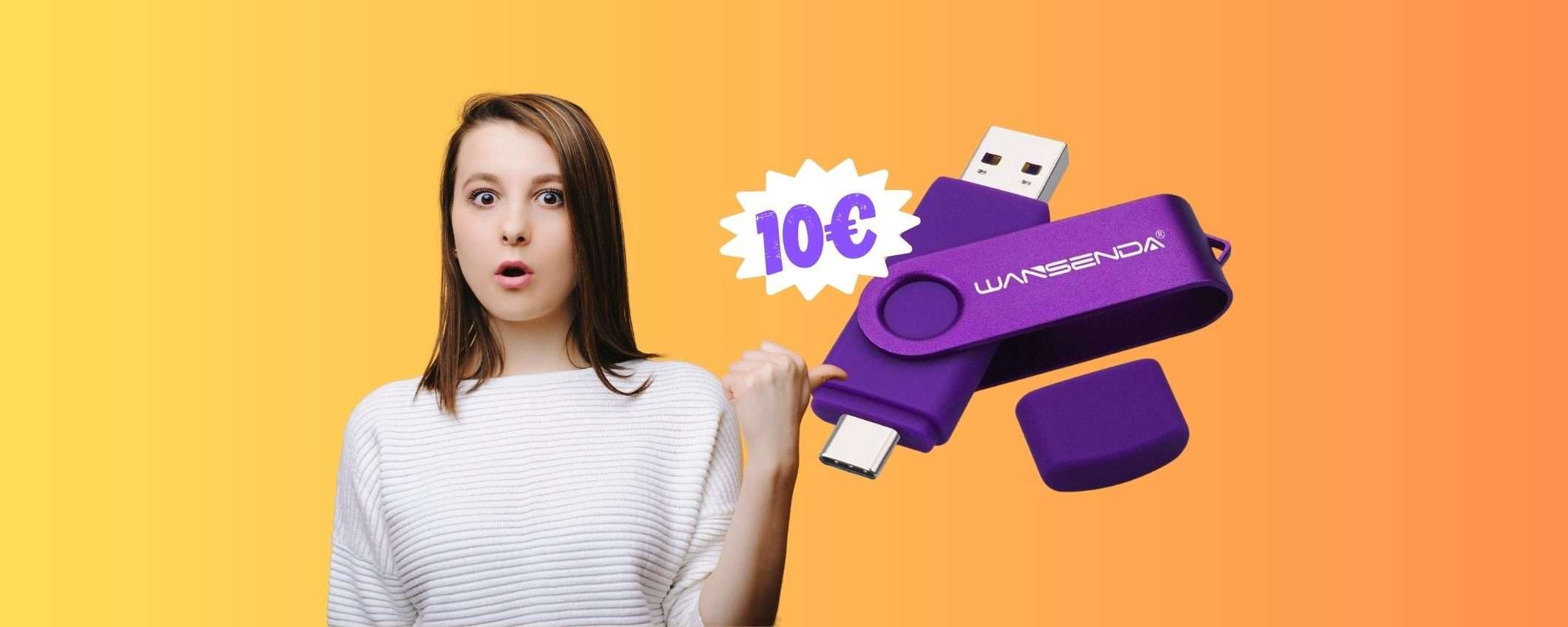 Chiavetta USB da 64GB per PC e smartphone a SOLI 10€