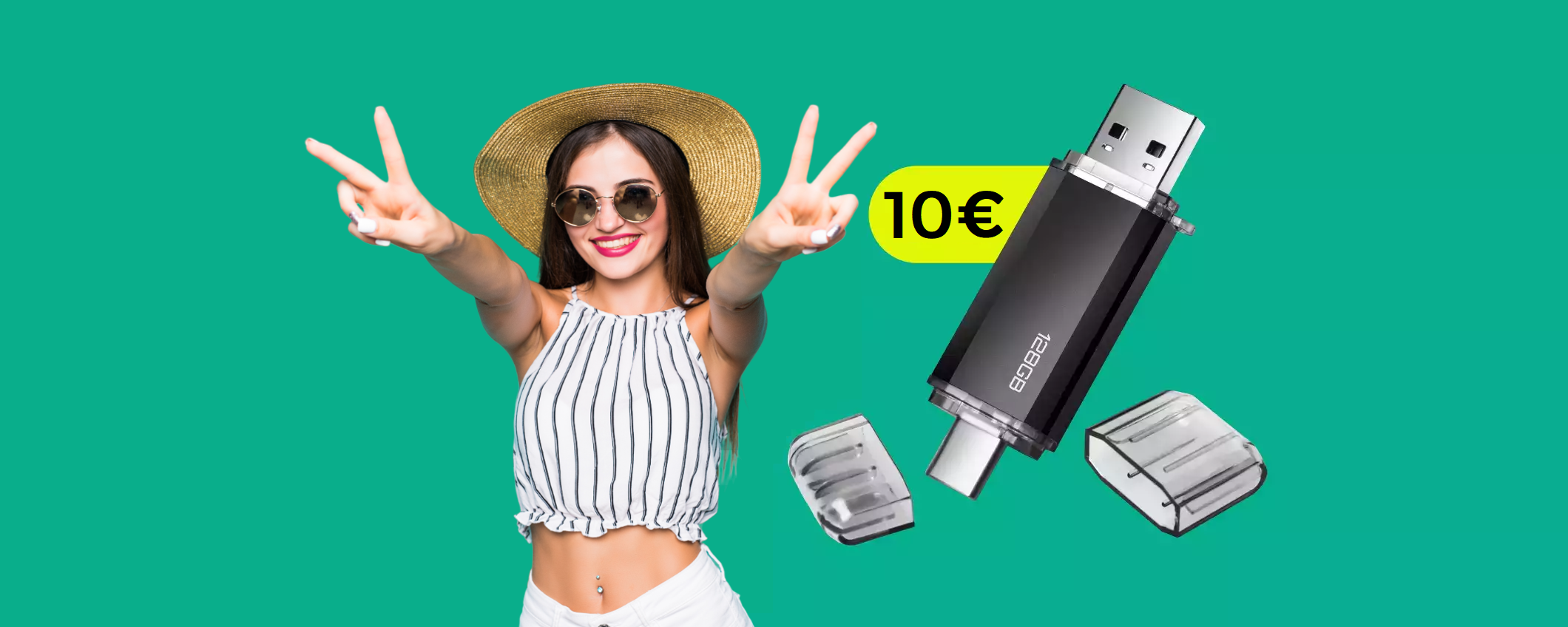 Chiavetta USB 128GB a DOPPIA uscita: per averla bastano 10€