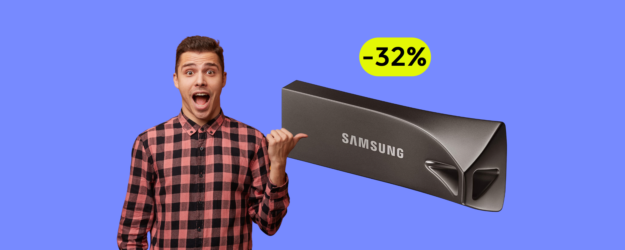 Chiavetta USB 32GB Samsung: non c'è di meglio ad appena 12€