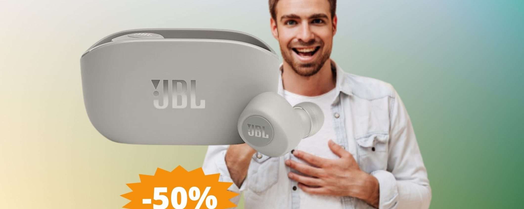 Cuffie JBL Wave 100TWS: INCREDIBILE sconto su Amazon (-50%)