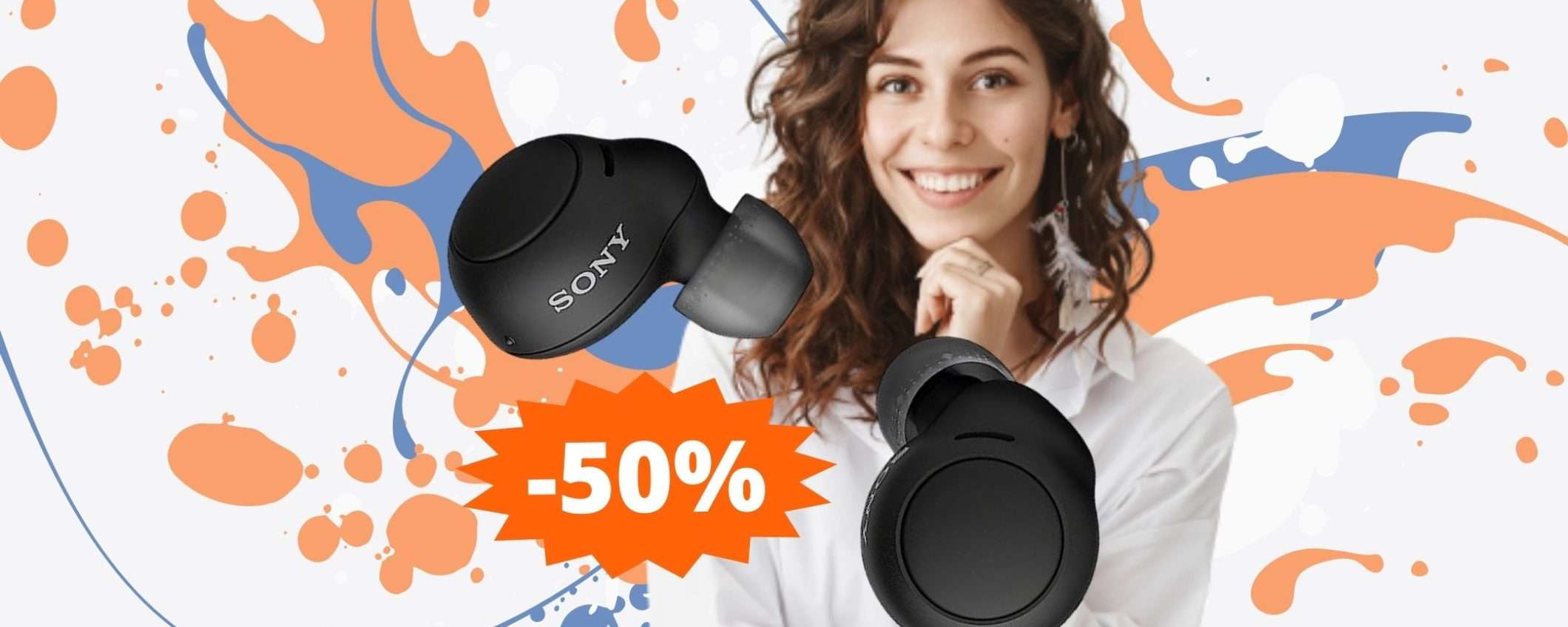 Cuffie Sony WF-C500: prezzo BOMBA su Amazon (-50%)