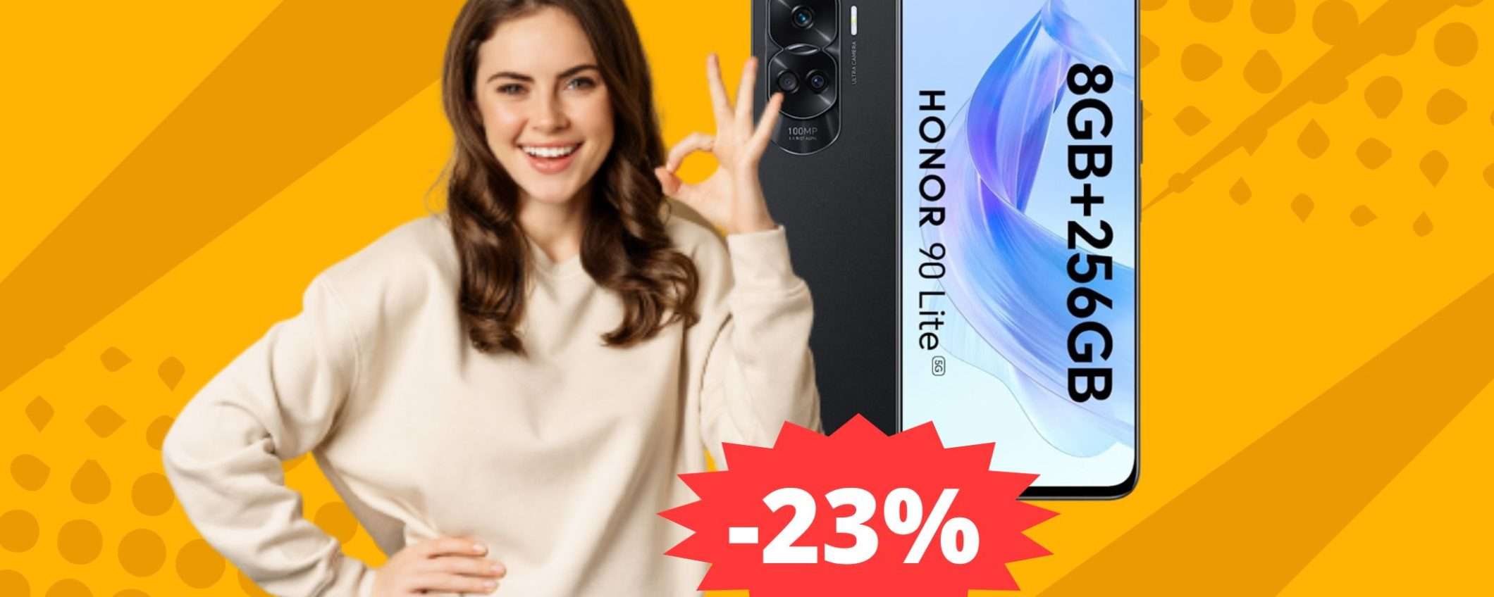 Honor 90 Lite: sconto del 23% per il medio gamma di ultima generazione