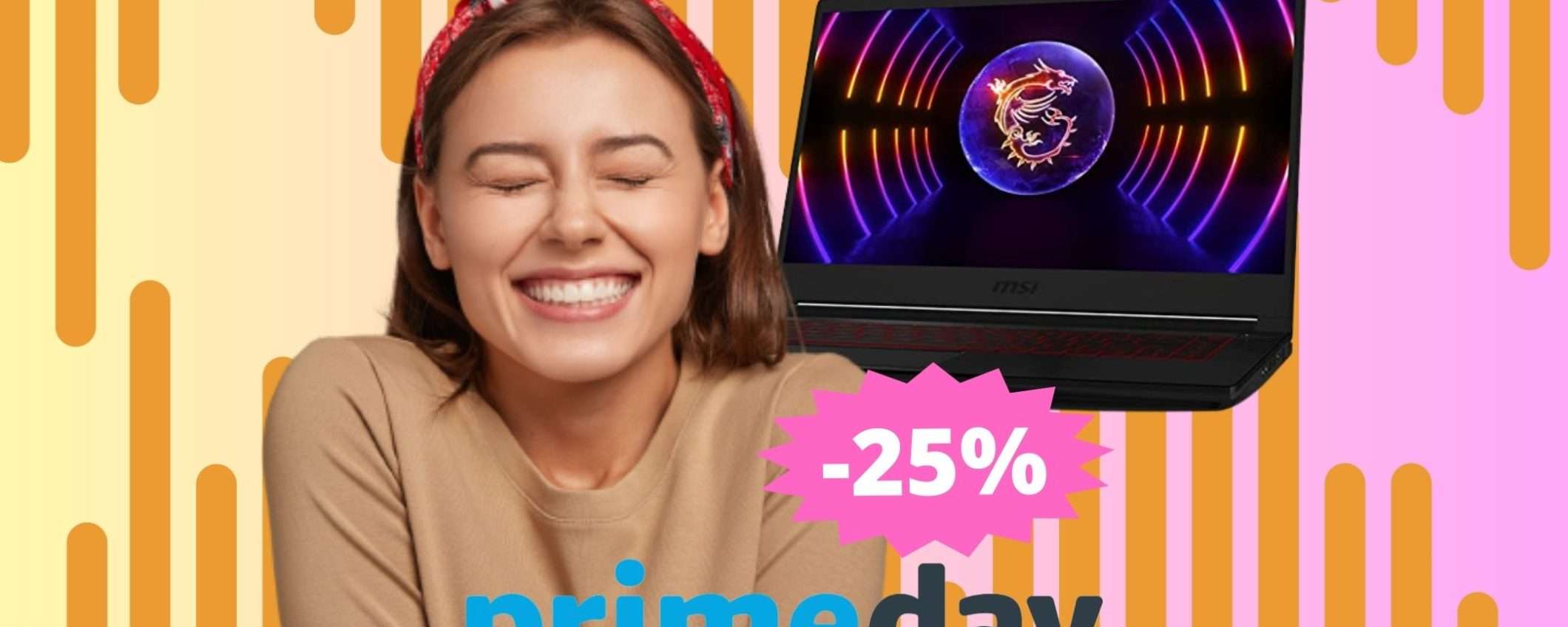 MSI Thin GF63: 300 euro di SCONTO grazie ai Prime Day