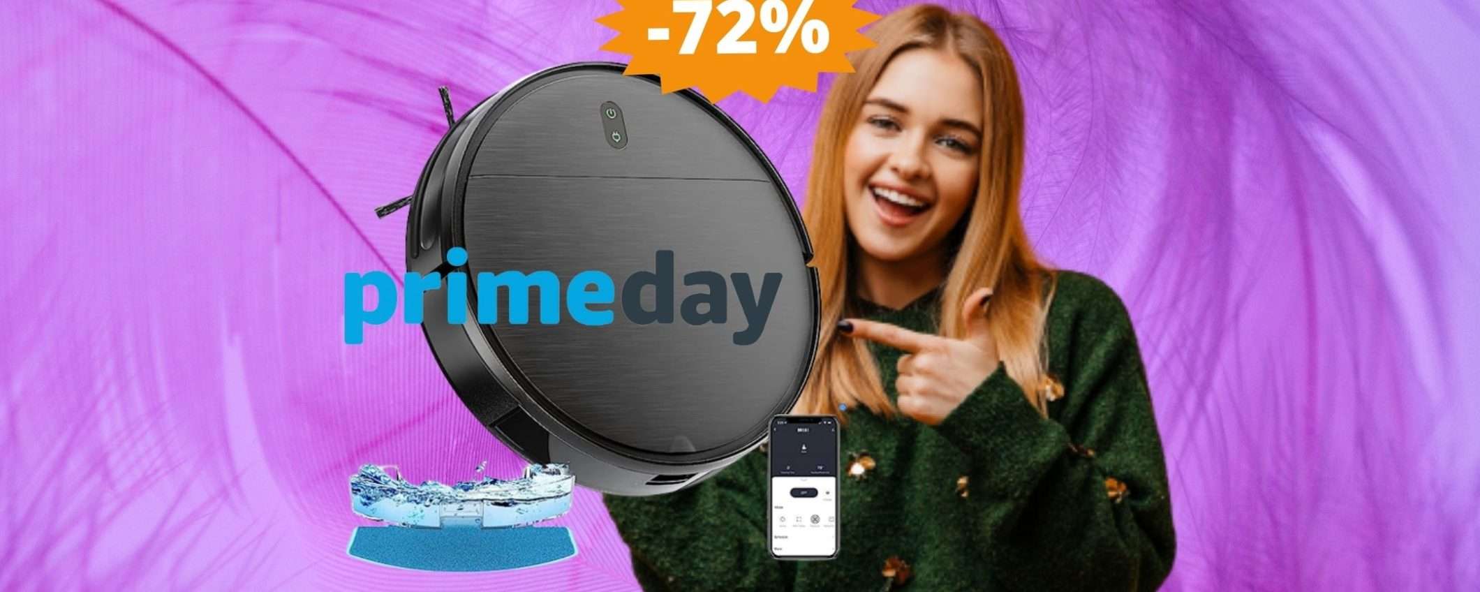 Robot aspirapolvere 2in1 BENICO: prezzo BOMBA per i Prime Day (-72%)