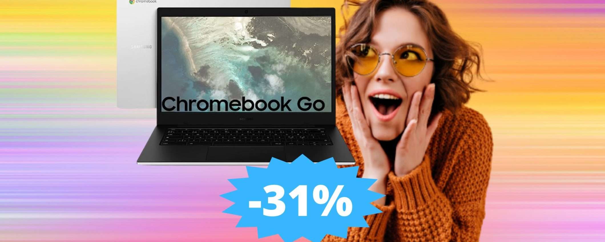 Samsung Galaxy Chromebook Go: SUPER sconto del 31%