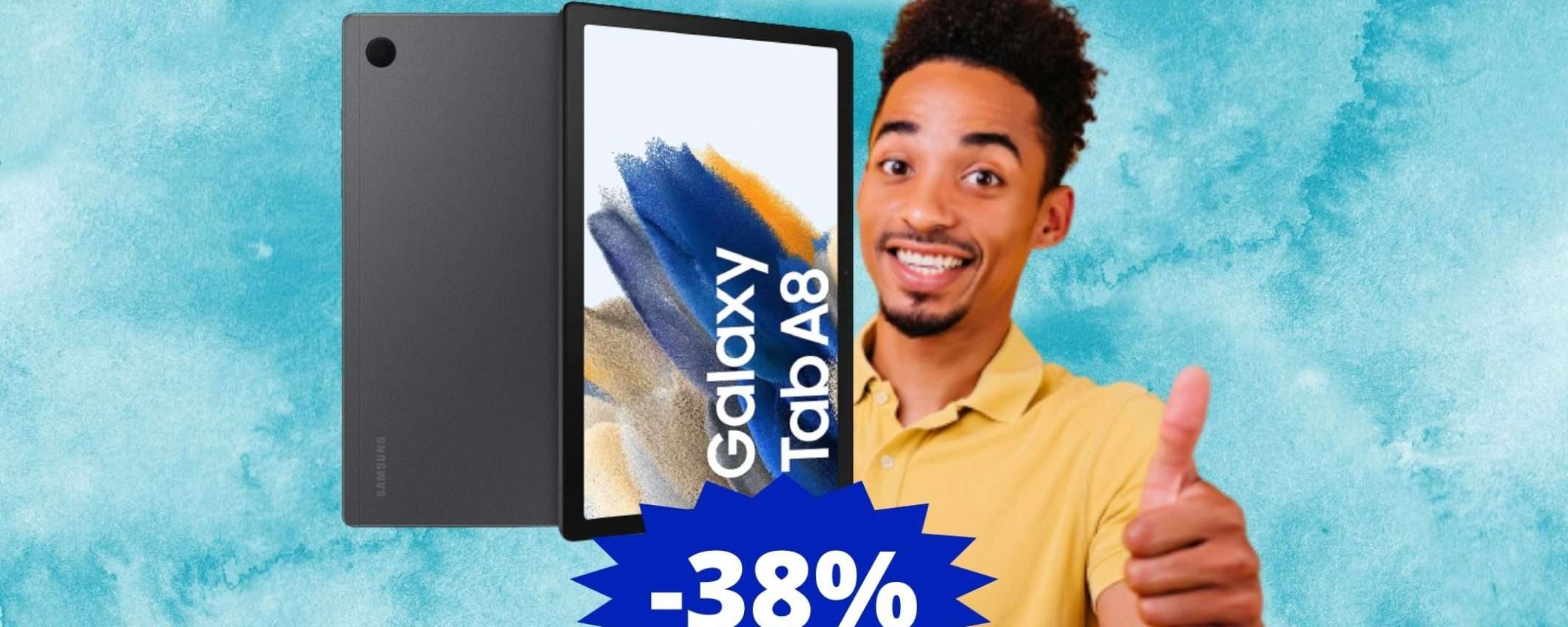 Samsung Galaxy Tab A8: impossibile trovare di meglio (-38%)