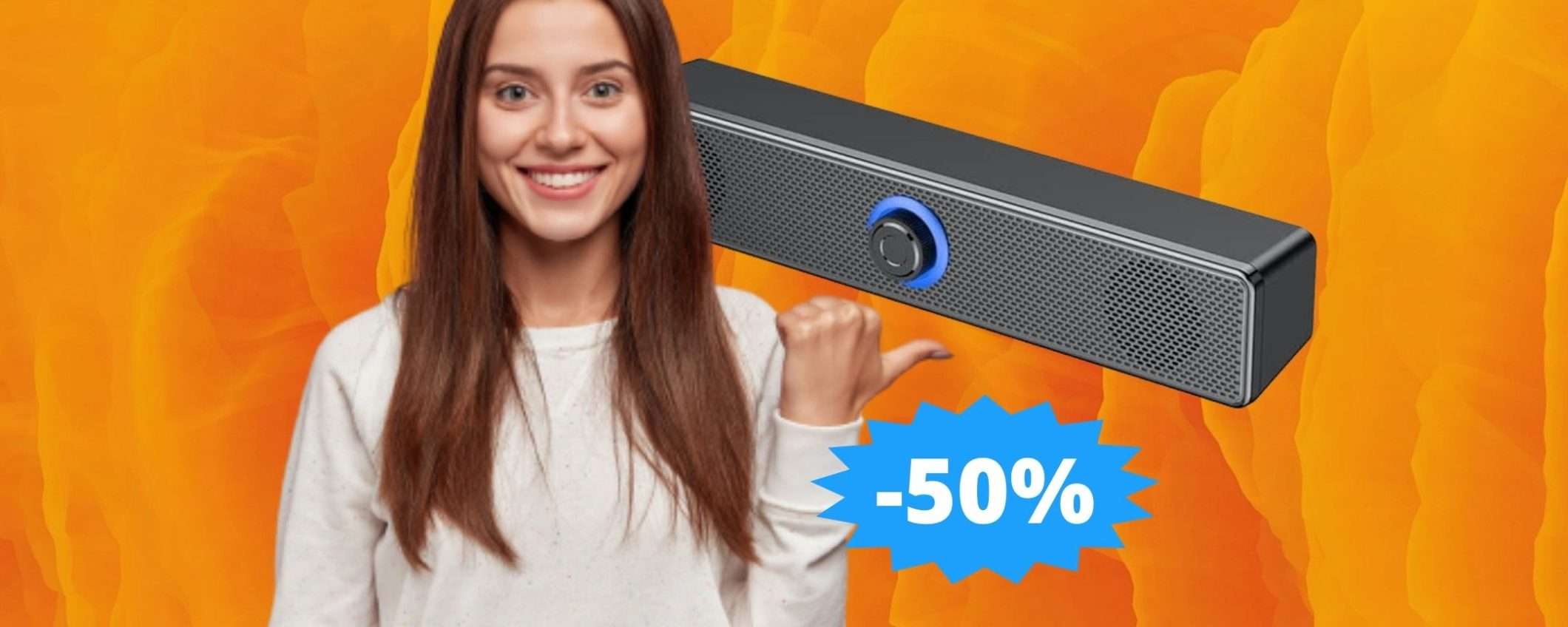 Eccezionale Soundbar in MEGA sconto del 50% su Amazon