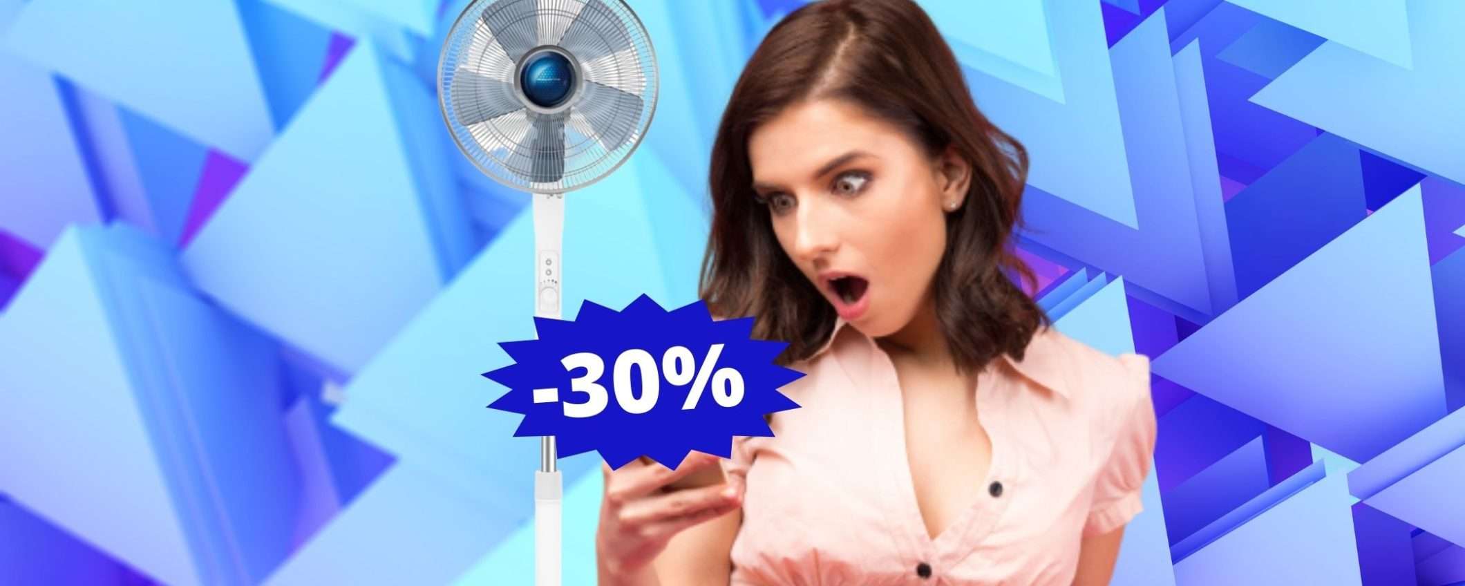 Ventilatore a piantana Rowenta: silenzioso, potente e in MEGA sconto