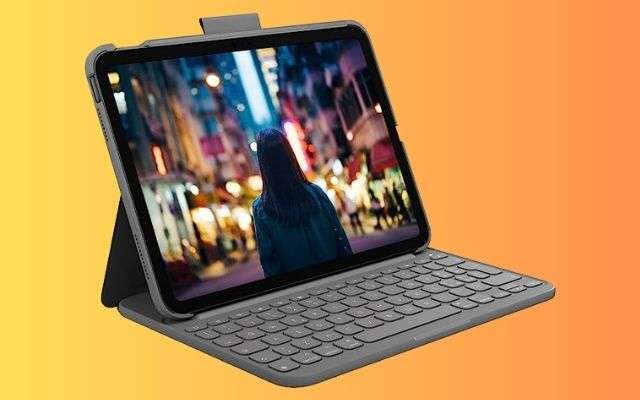 Logitech Slim Folio, custodia con Tastiera Bluetooth per iPad (10ª