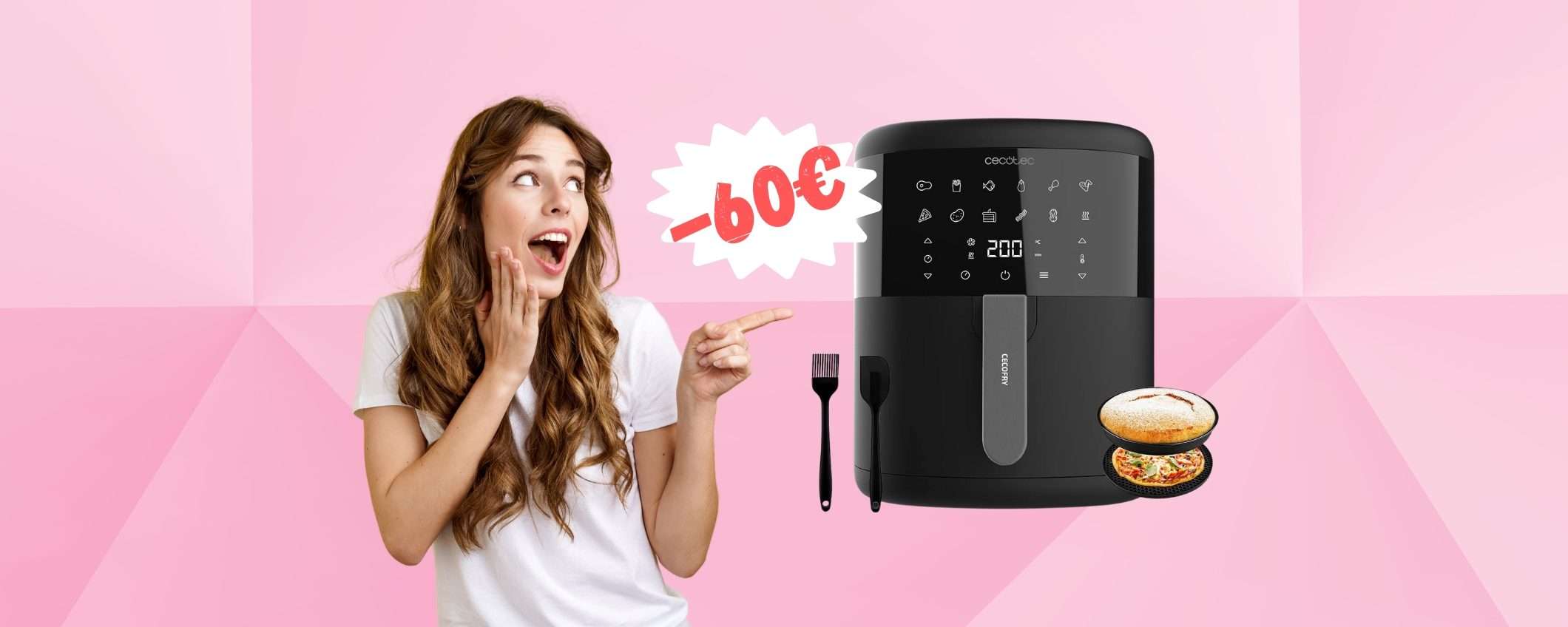 La friggitrice ad aria più venduta a MENO di 60€ con il Prime Day