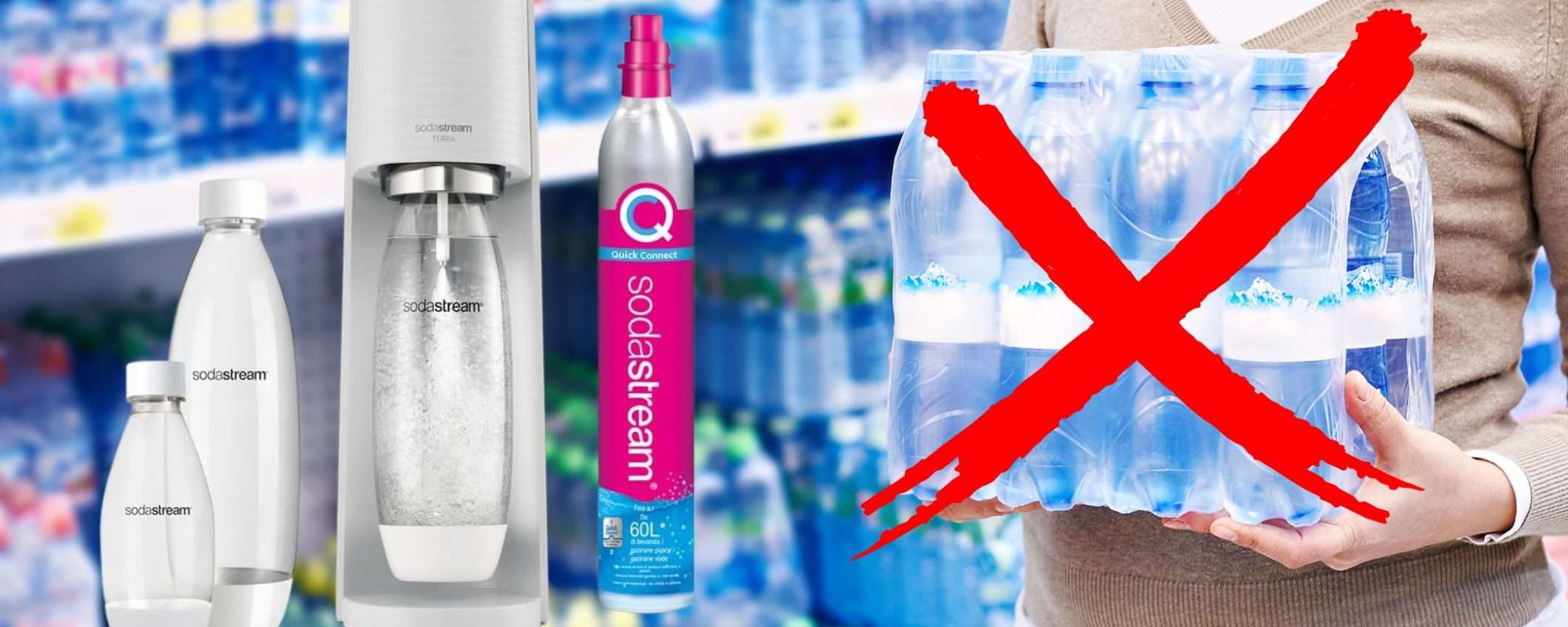 Sodastream FINALMENTE in sconto acqua gasata in un secondo e NIENTE plastica