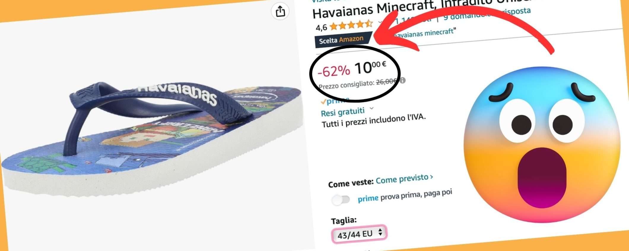 Havaianas a partire da 10€ su Amazon: sconti fino al 62%, prezzi BOMBA