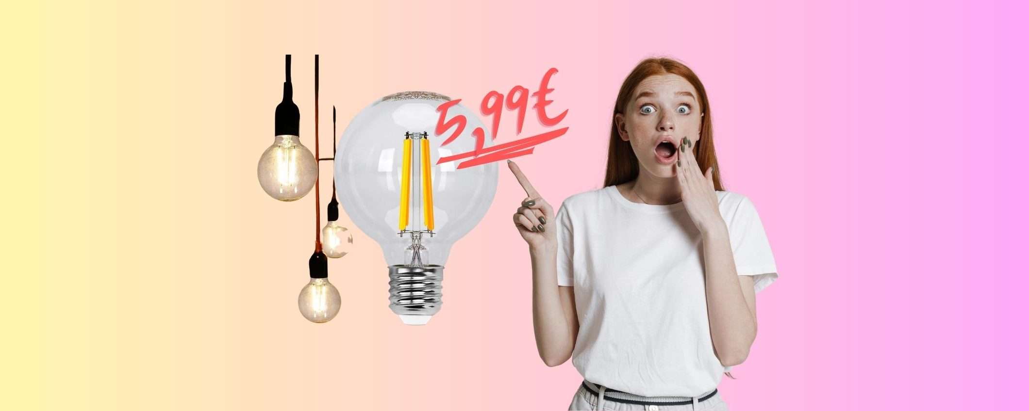 Lampadina smart vintage a PREZZO DIMEZZATO su Amazon