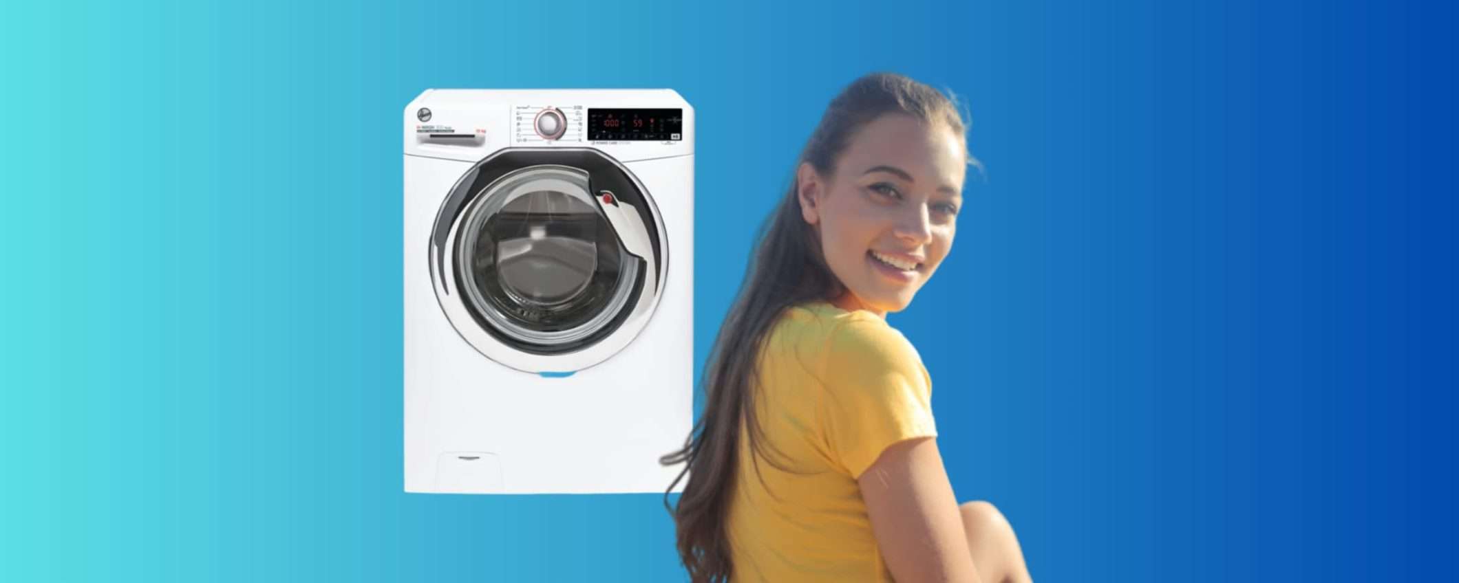 Lavatrice Hoover H-Wash 300 in super offerta a 349 euro da Unieuro