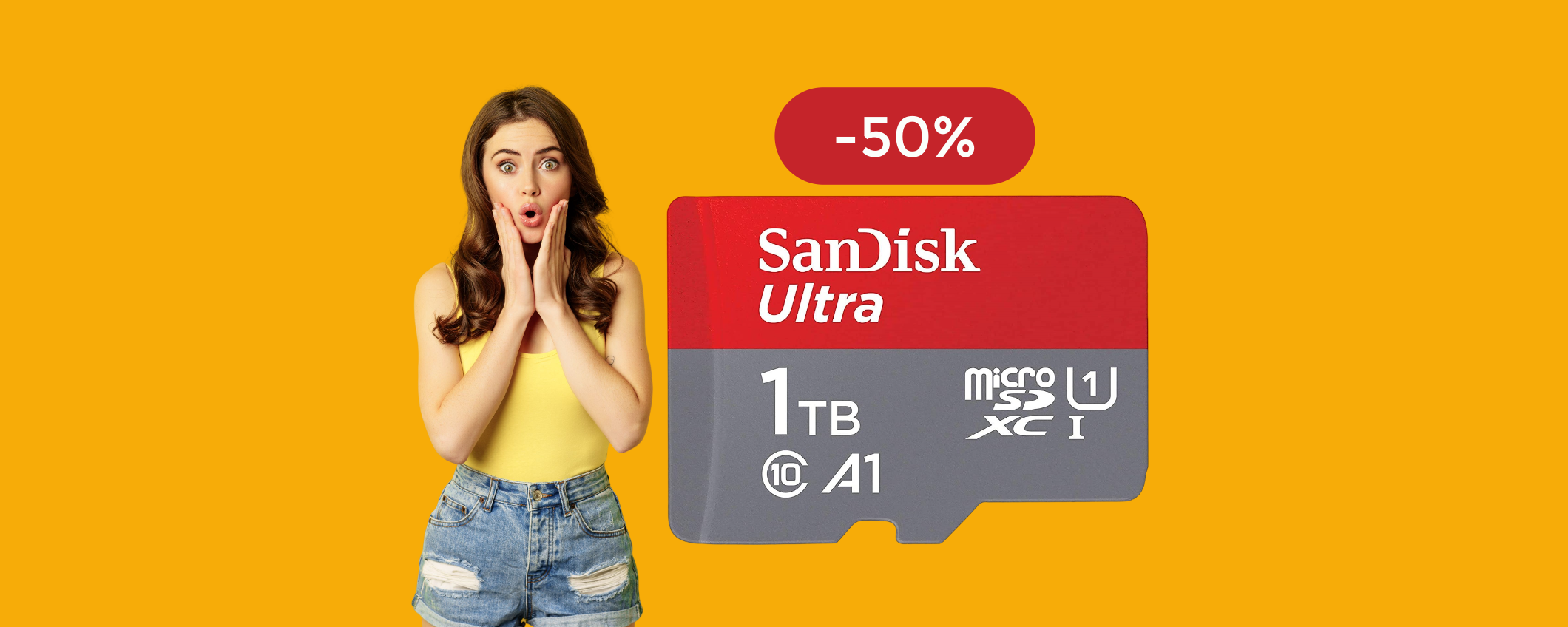 MicroSD SanDisk 1TB: folle METÀ PREZZO per pochissime ore