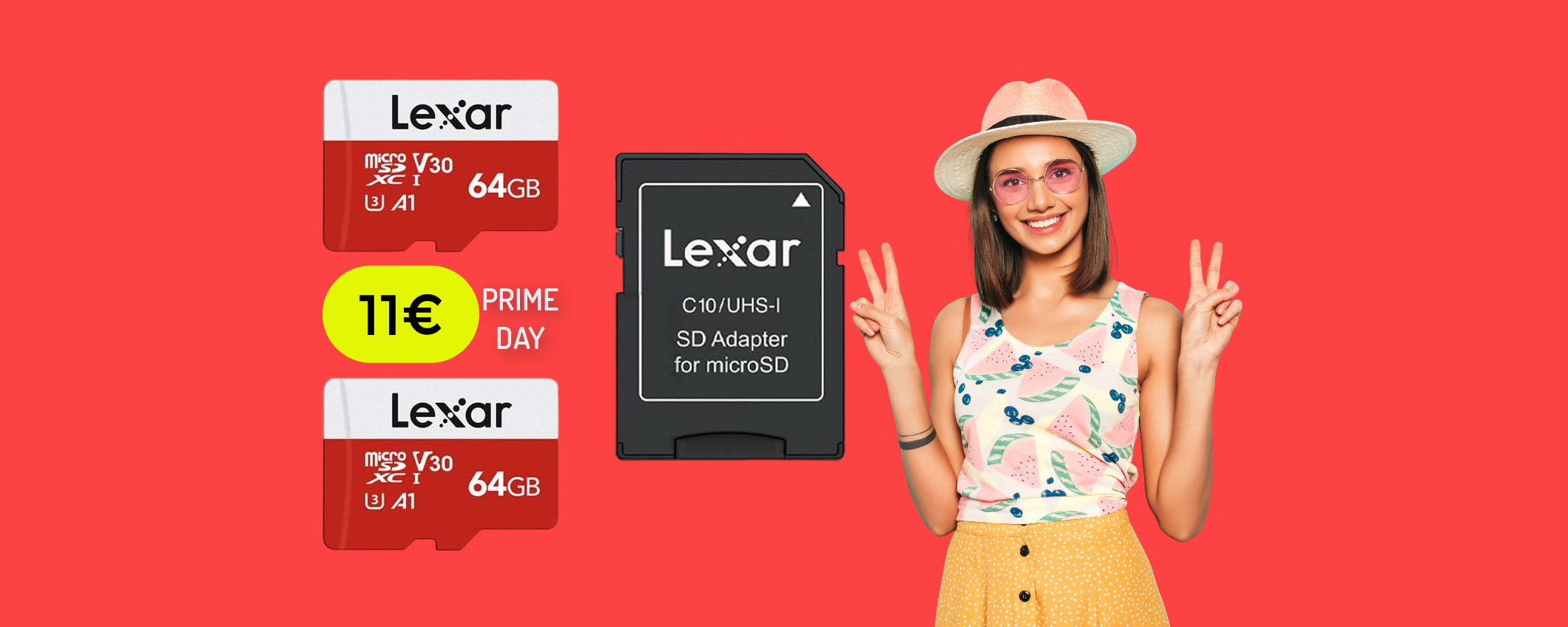 MicroSD 64GB Lexar, con appena 11€ puoi portarne a casa DUE