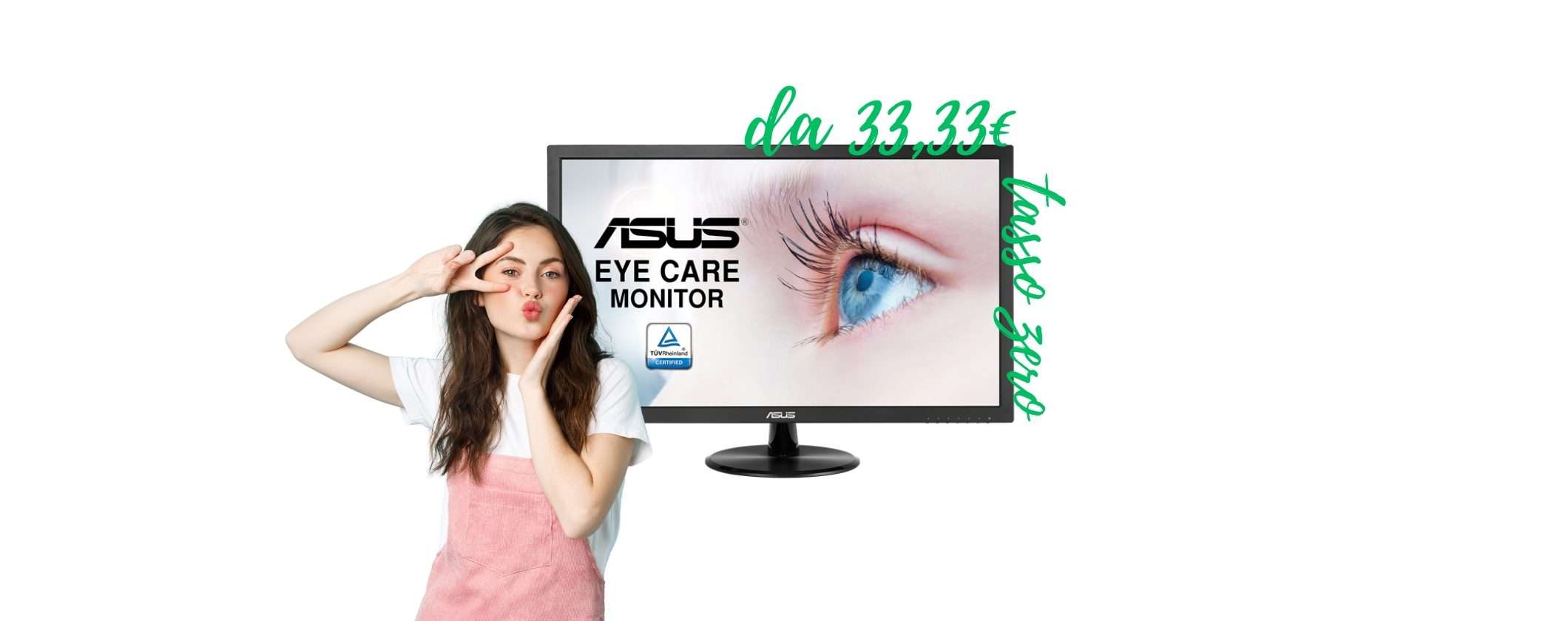 Monitor LED Asus: da soli 33€ TASSO ZERO su Monclick