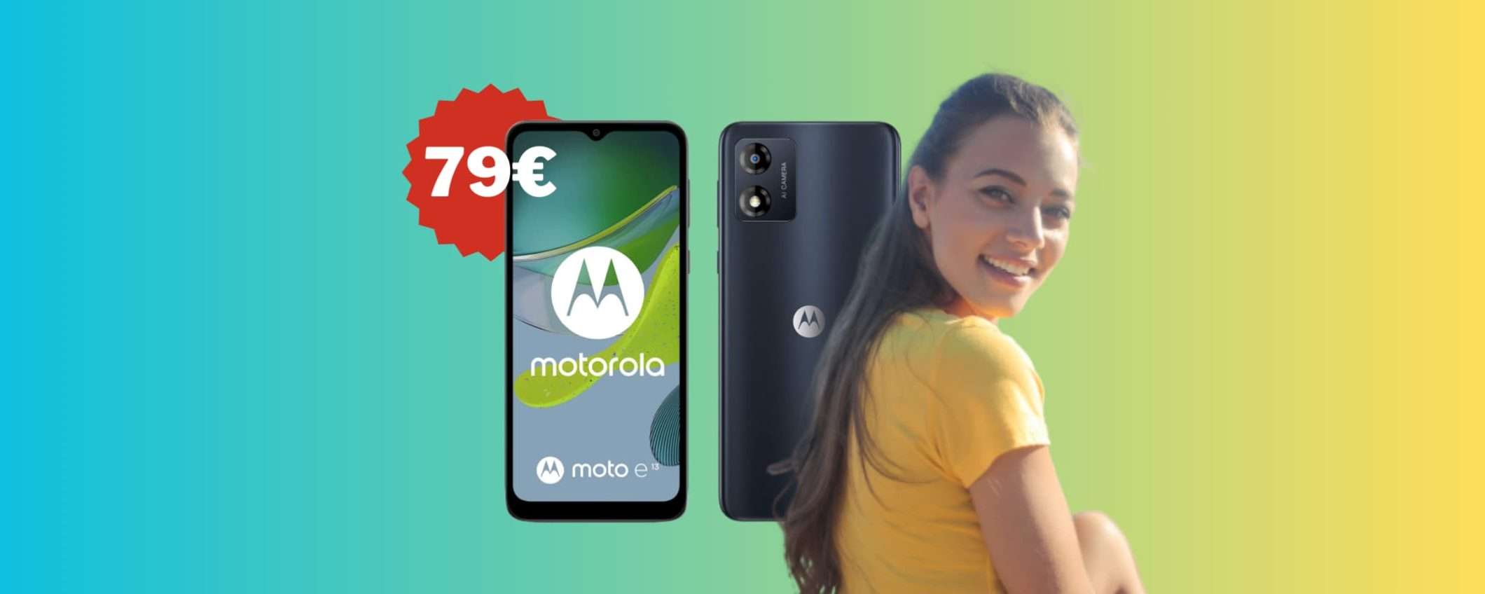 Motorola Moto E13 in offerta a soli 79 euro da MediaWorld