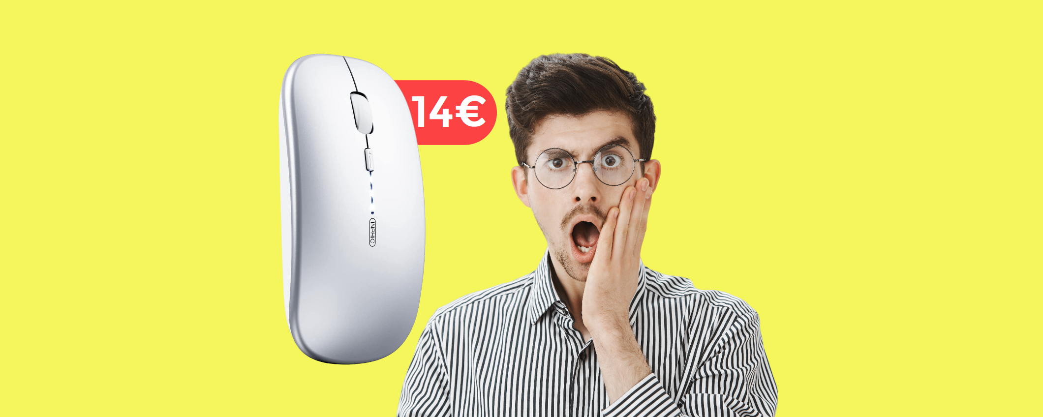 Mouse wireless silenzioso e preciso: una sorpresa ad appena 14€