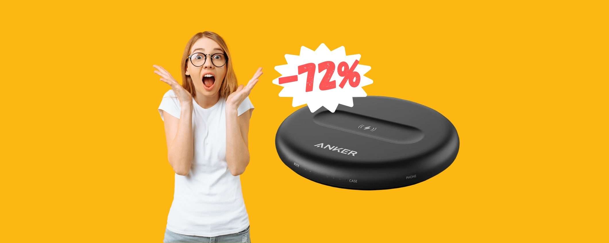 Offerta FOLLE di Amazon per questa base di ricarica wireless (4,99€)