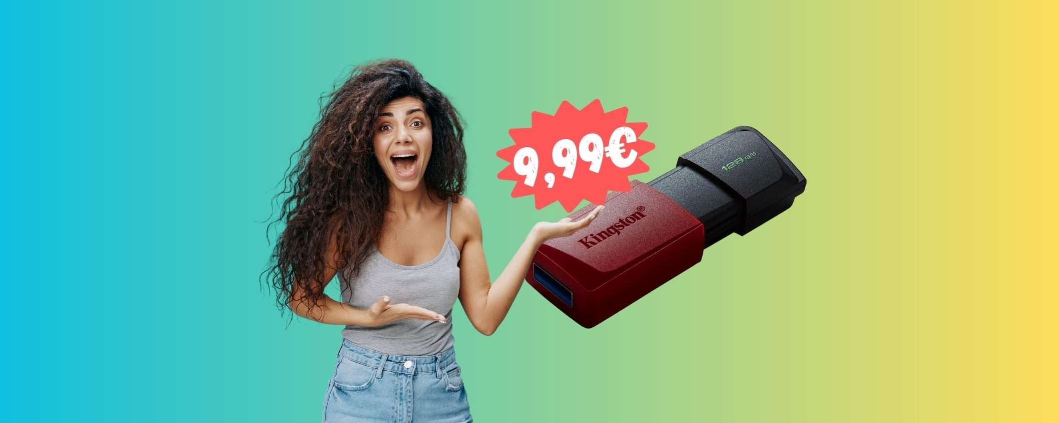 Pendrive Kingston da 128GB VELOCISSIMA a 9,99€ è un AFFARE