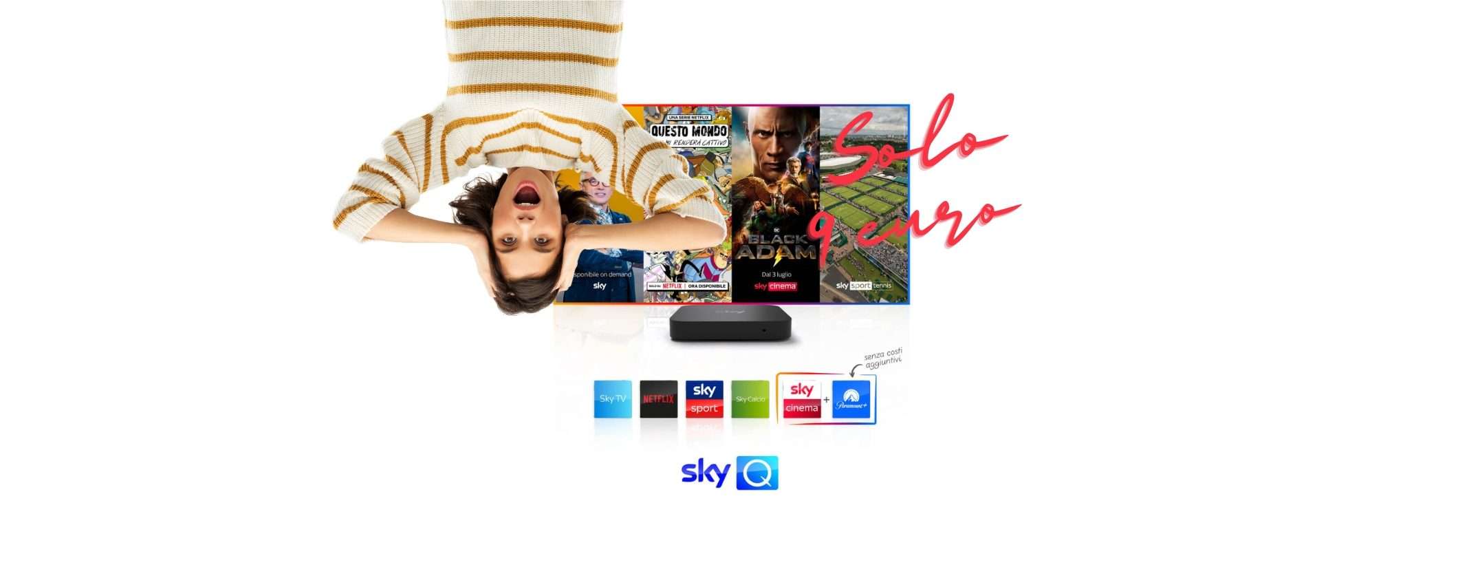 Prova Sky Q: oggi a 9€, senza vincoli e senza parabola