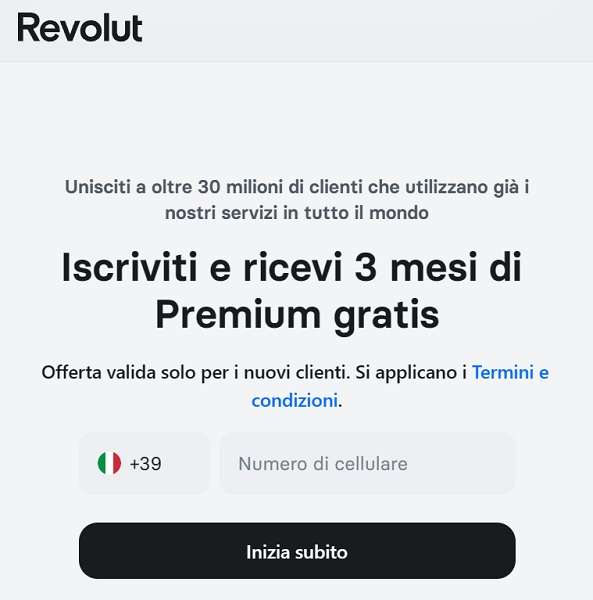 revolut premium 3 mesi gratuiti