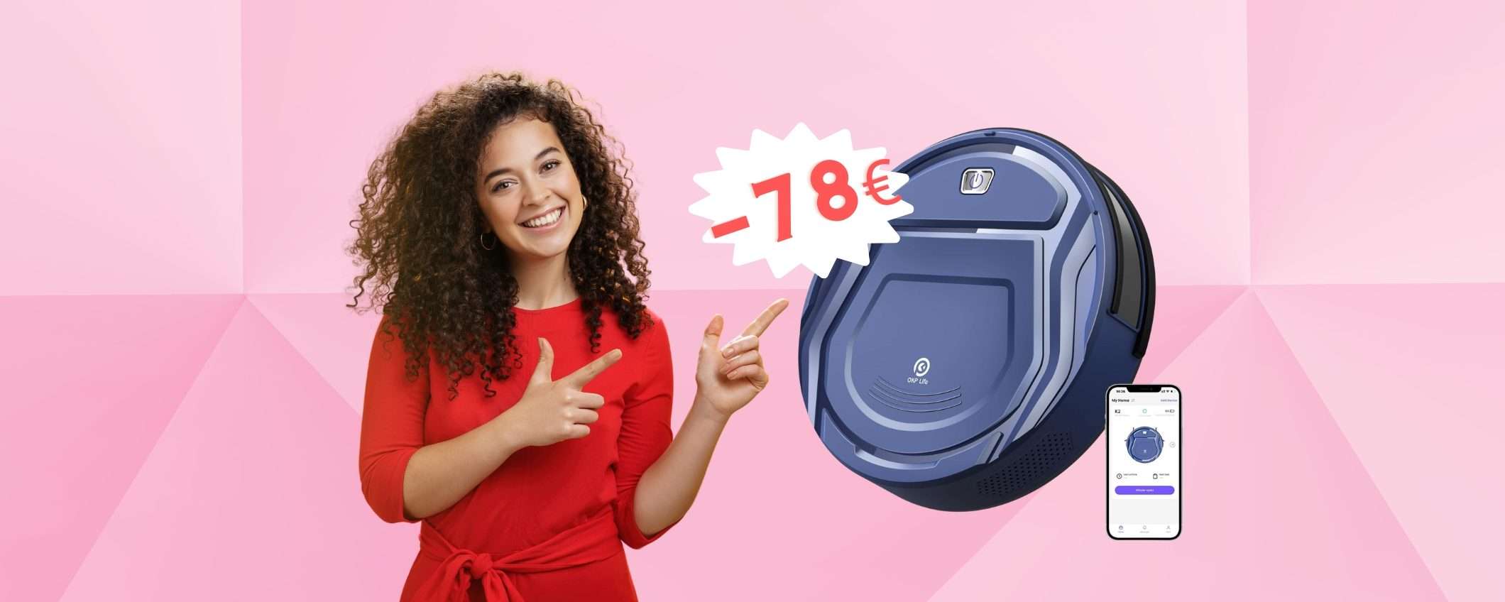 Robot aspirapolvere che costa POCHISSIMO e non delude (-78€)