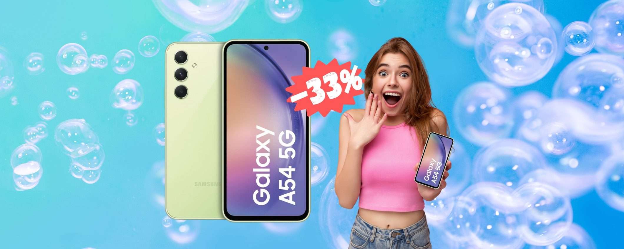 Samsung Galaxy A54 quasi al MINIMO STORICO (-33%)