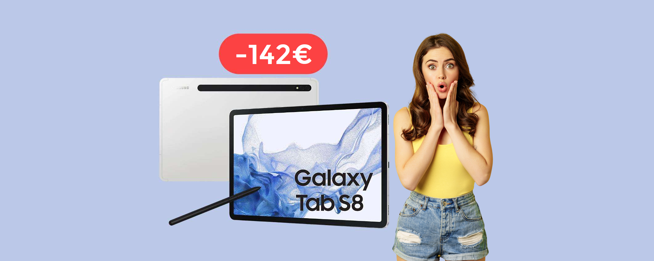 Samsung Galaxy Tab S8 con S Pen torna in SCONTO su Amazon