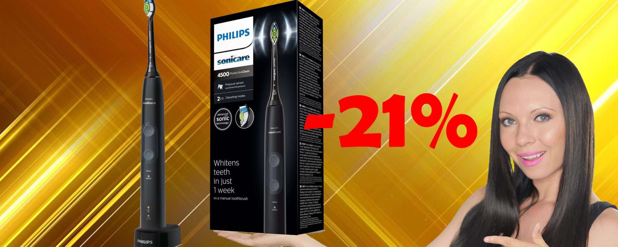 Spazzolino elettrico Philips Sonicare: sconto BOMBA del 21%