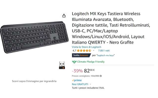 Tastiera Logitech MX Keys: non potrai più farne a meno