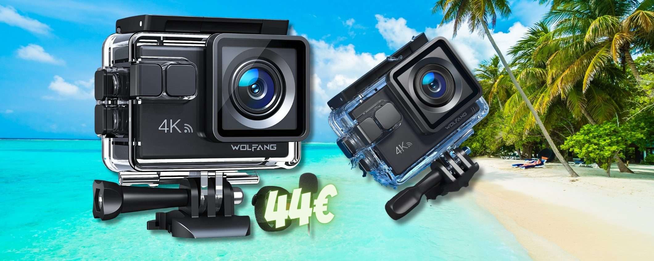 Action Cam 4K impermeabile fino a 40m: ASSURDO che costi meno di 50€