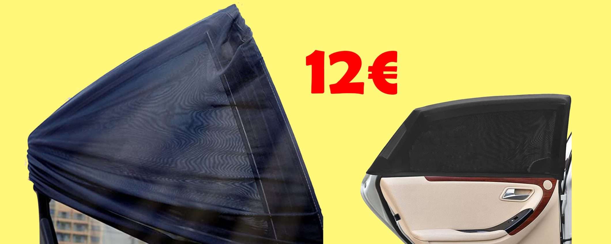 Tendine parasole e antizanzare per auto (2pezzi): tue a metà prezzo (12€)