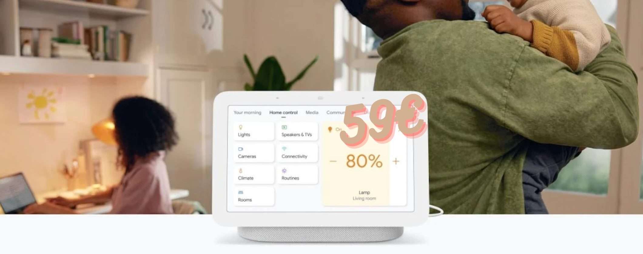 Torna il Google Nest Hub 2 a soli 59€ su MediaWorld