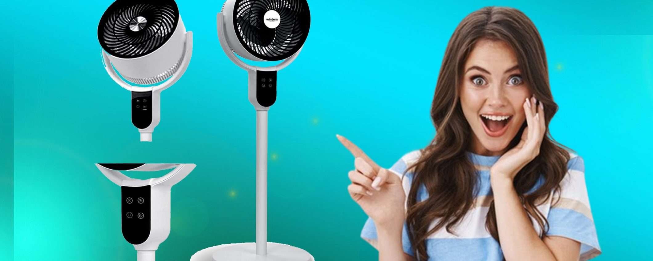 Ventilatore a piantana silenzioso con telecomando in SUPER sconto (61€)