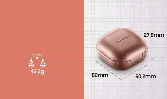 Samsung Galaxy Buds Live peso e misure