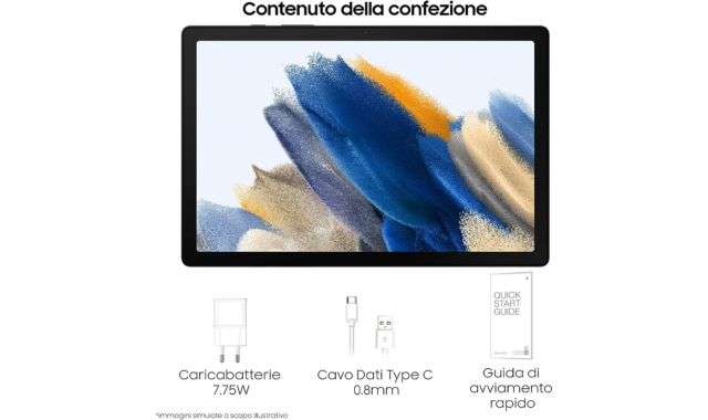 Samsung Galaxy Tab A8 cosa contiene