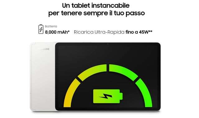 Samsung Galaxy Tab S8 batteria